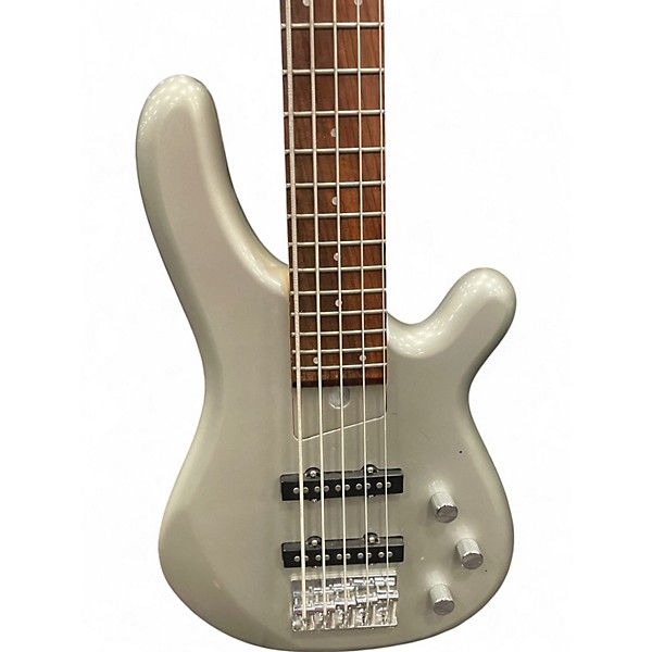 Used Fernandes GRAVITY Silver Electric Bass Guitar