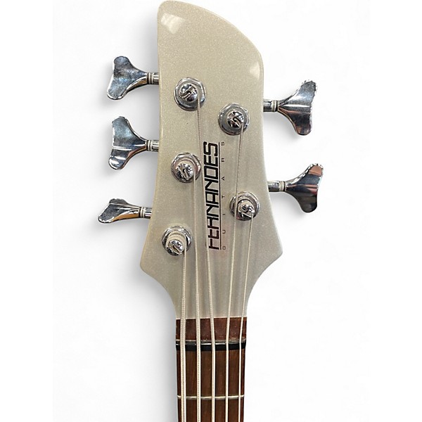 Used Fernandes GRAVITY Silver Electric Bass Guitar