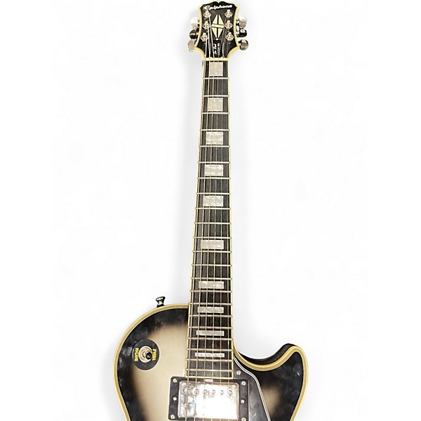 Used Epiphone 1955 Les Paul Custom Black and Silver Solid Body Electric Guitar