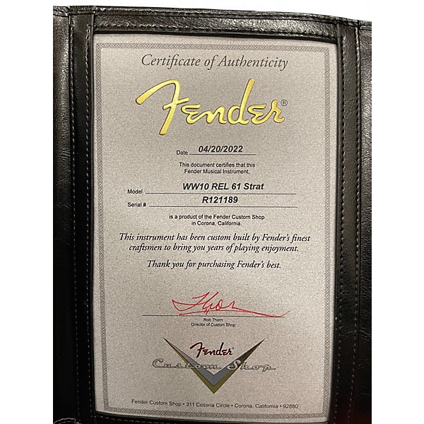 Used Fender WW10 Relic '61 Stratocaster Aged Fiesta Red Solid Body Electric Guitar