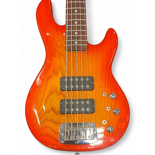 Used G&L Tribute L2500 5 String ORANGE  Electric Bass Guitar
