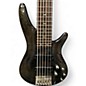 Used Ibanez SR706 6 String Trans Black Electric Bass Guitar
