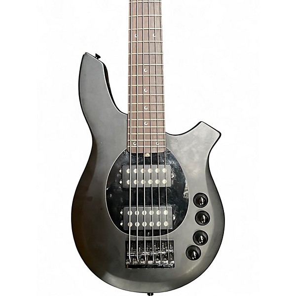 Used Miscellaneous Round Body 6-string Satin Black Electric Bass Guitar