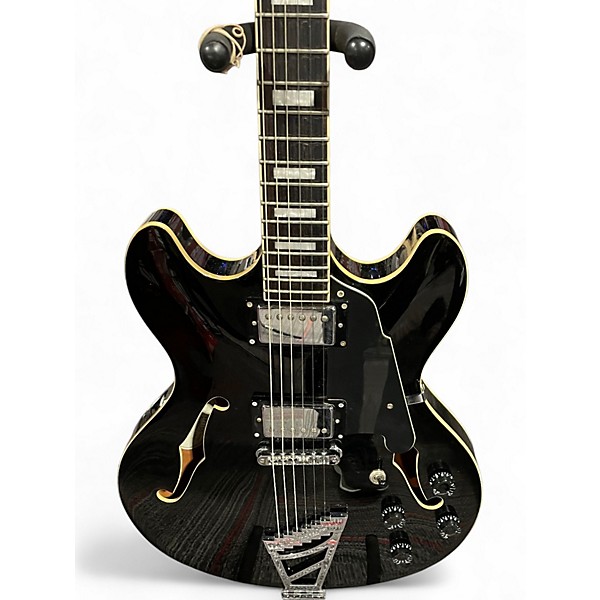Used D'Angelico PREMIER DAPDCSBKCTCB Black Hollow Body Electric Guitar