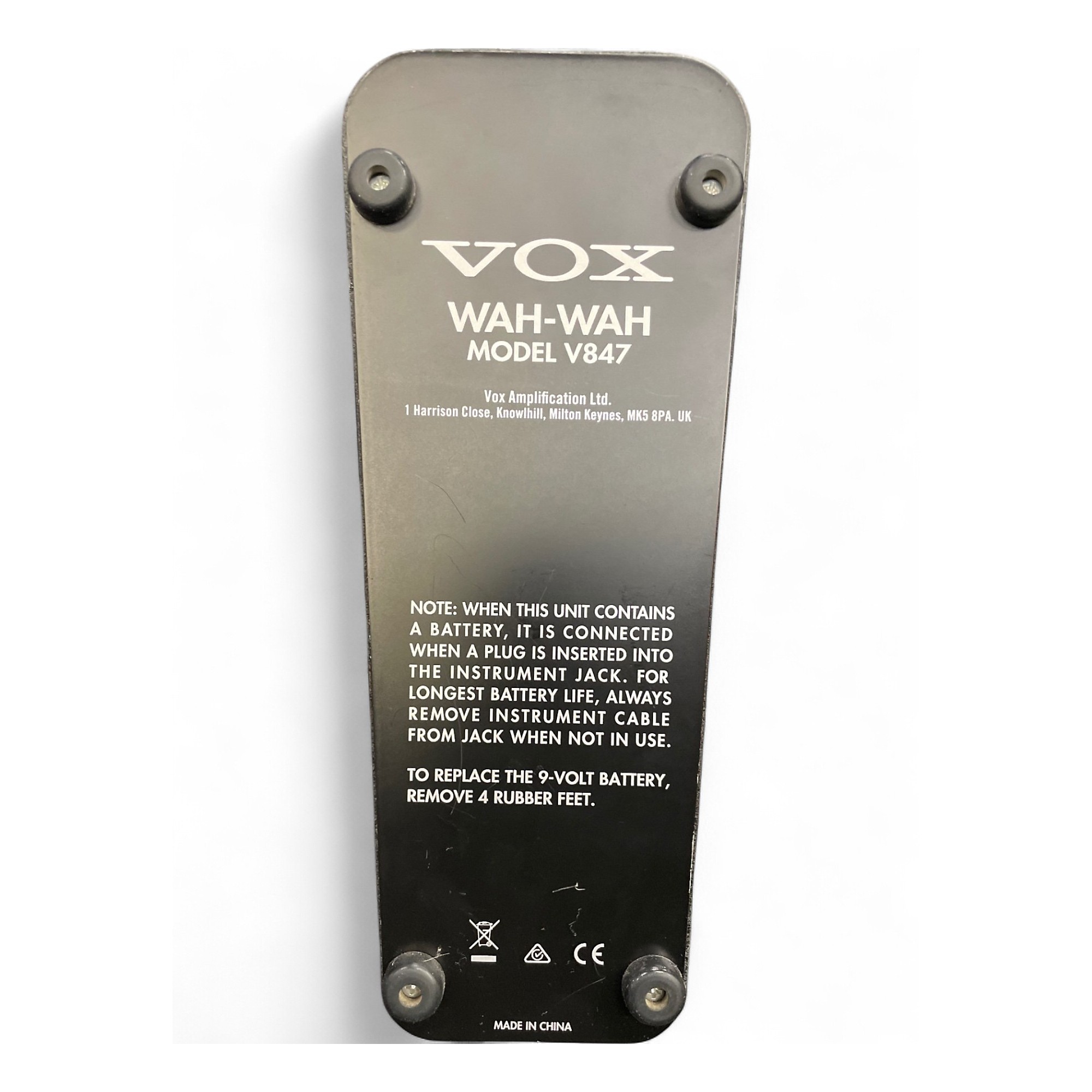 Used VOX V847 Reissue Wah Effect Pedal | Guitar Center