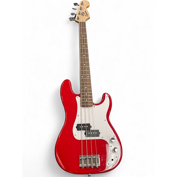 Used Squier Mini Precision Bass Dakota Red Electric Bass Guitar