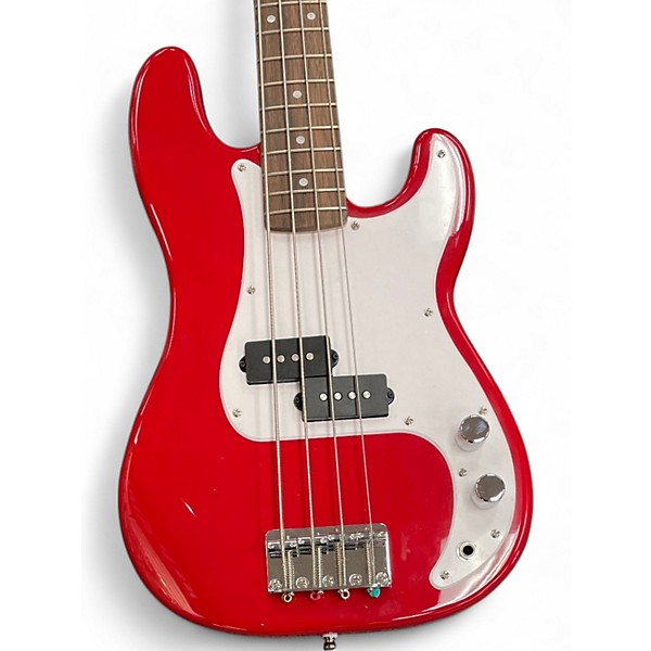 Used Squier Mini Precision Bass Dakota Red Electric Bass Guitar