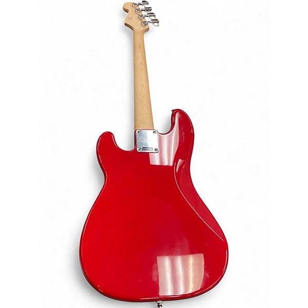 Used Squier Mini Precision Bass Dakota Red Electric Bass Guitar