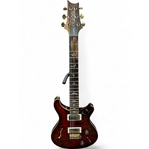 Used PRS SEMI HOLLOW CST 22 WOODLIBRARY FLAME QUILT TRANS  RED Hollow Body Electric Guitar