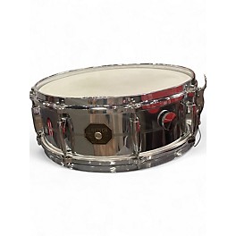 Vintage 1970s Gretsch Drums 14in 4150 Snare Metallic Silver Drum
