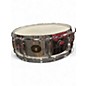 Vintage 1970s Gretsch Drums 14in 4150 Snare Metallic Silver Drum thumbnail