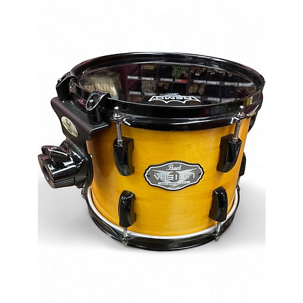 Used Pearl  5 Piece VISION  Yellow Drum Kit