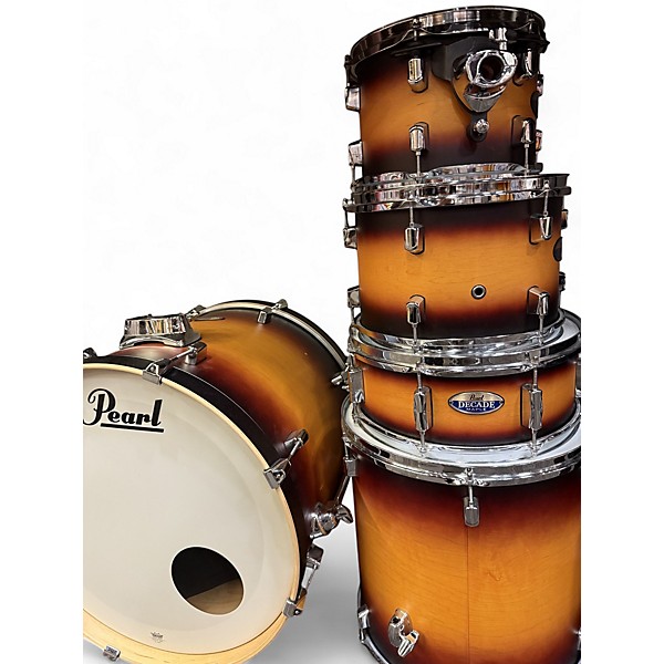 Used Pearl 5 Piece Decade Maple Classic Satin Amburst Drum Kit