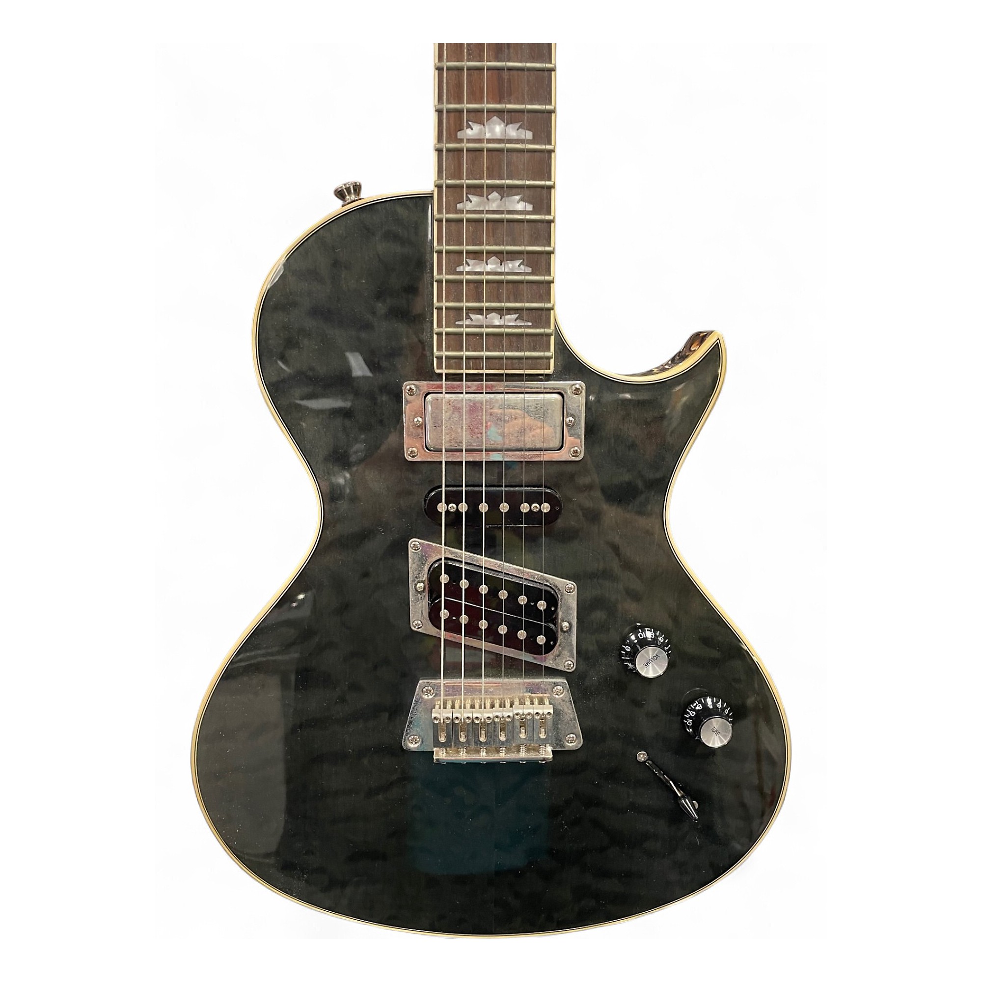 Used Epiphone Nighthawk Custom Reissue Trans Black Solid Body