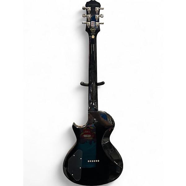 Used Epiphone Nighthawk Custom Reissue Trans Black Solid Body Electric Guitar