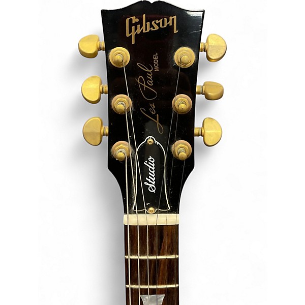 Used 2002 Gibson Les Paul Studio Crimson Red Trans Solid Body Electric Guitar