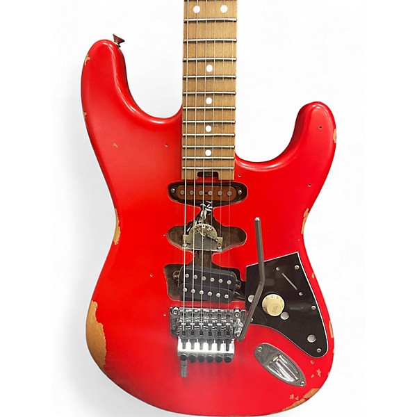 Used EVH FRANKENSTEIN RELIC SERIES RED Solid Body Electric Guitar