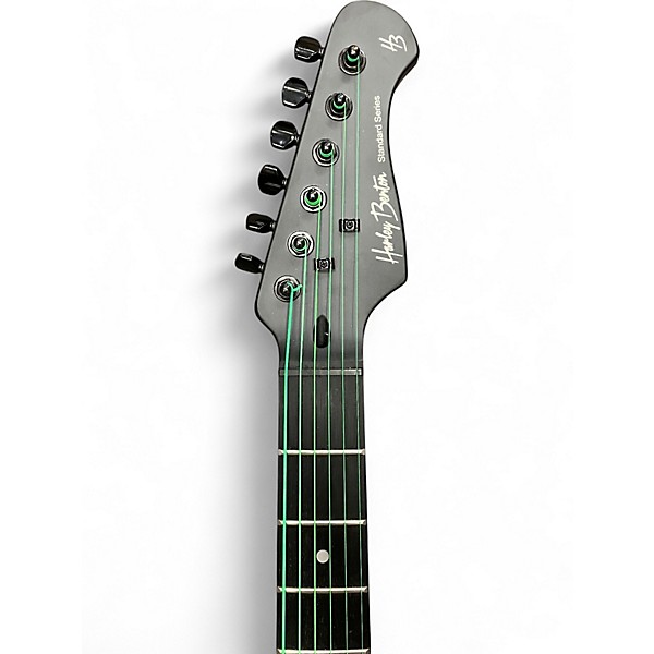 Used Harley Benton Standard Series S Style Satin Black Solid Body Electric Guitar