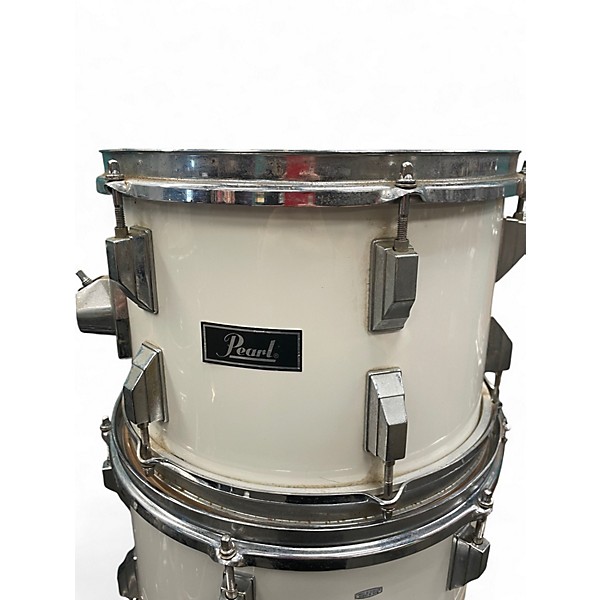 Vintage 1970s Pearl 4 Piece International White Drum Kit