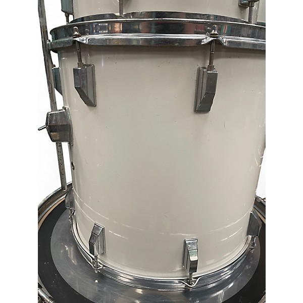 Vintage 1970s Pearl 4 Piece International White Drum Kit