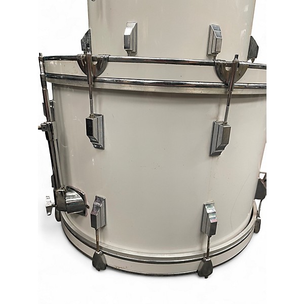 Vintage 1970s Pearl 4 Piece International White Drum Kit