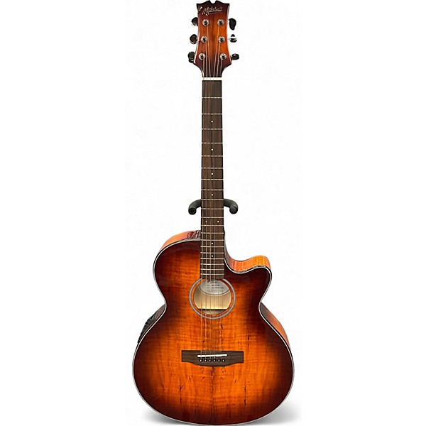 Used Mitchell mx-430sm Spalted Maple Acoustic Electric Guitar