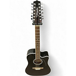 Used Takamine GD38CE Black 12 String Acoustic Electric Guitar