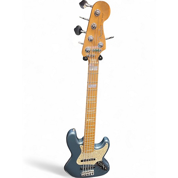Used Fender Custom Shop Custom Classic Metallic Ice Blue Electric Bass Guitar