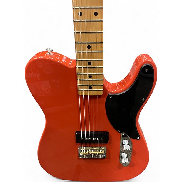 Used Fender noventa telecaster Fiesta Red Solid Body Electric Guitar