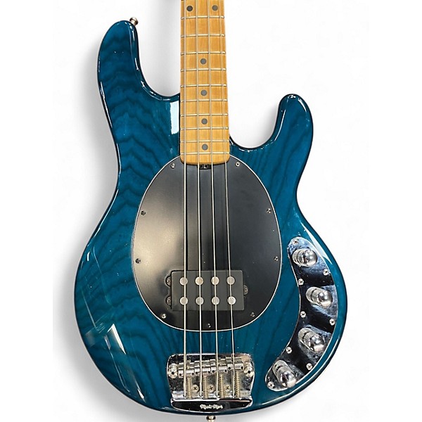 Used Ernie Ball Music Man Stingray H teal Electric Bass Guitar