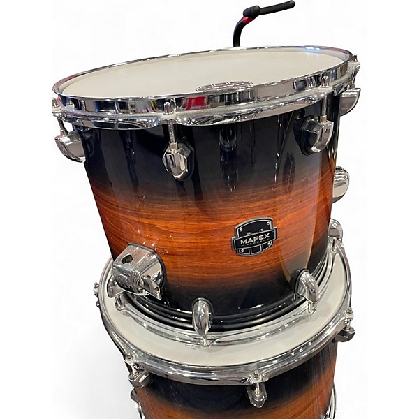 Used Mapex 6 Piece Armory Caribbean Burst Drum Kit