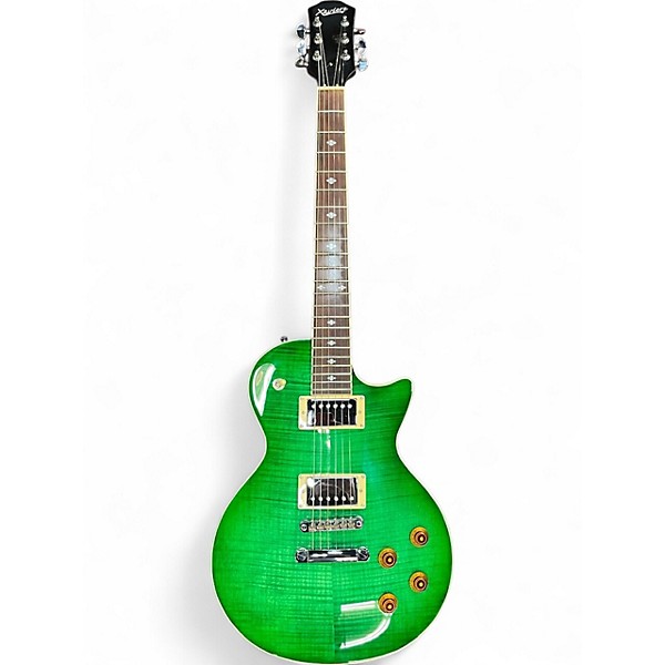 Used Xaviere XV500 Green Solid Body Electric Guitar