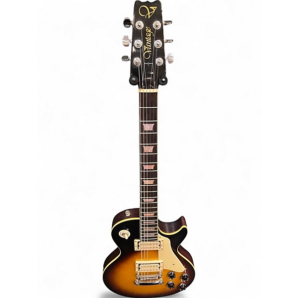 Used Vantage VLP500 Vintage Sunburst Solid Body Electric Guitar