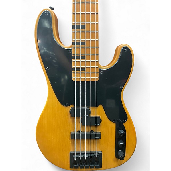 Used Schecter Guitar Research Model T 5 Natural Electric Bass Guitar
