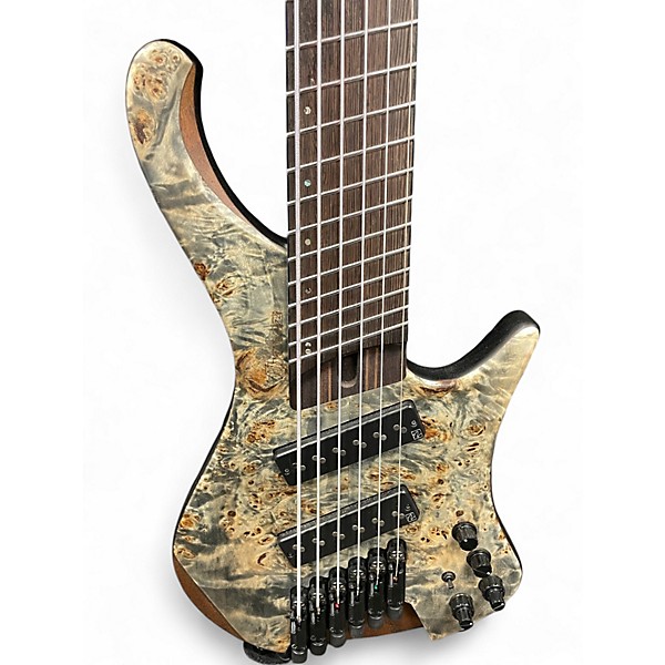 Used Ibanez EHB1506MS Burl Top Electric Bass Guitar