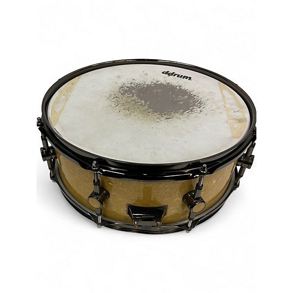 Used ddrum 5.5X14 Reflex snare Antique White Drum