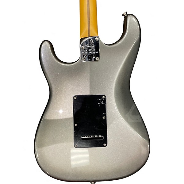 Used Fender American Professional II Stratocaster Black and Silver Solid Body Electric Guitar