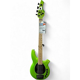 Used Ernie Ball Music Man Bongo 5 HH MANTIS GREEN Electric Bass Guitar