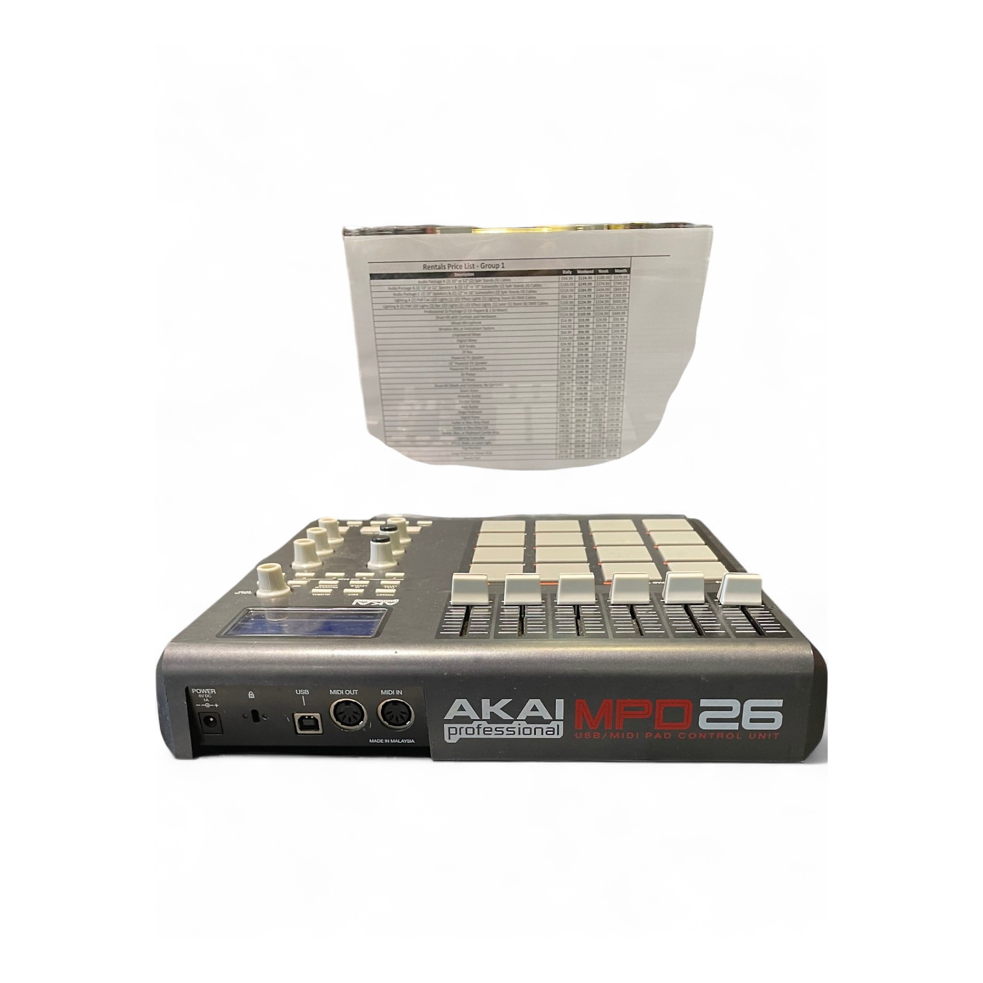 MPC Pad Controller Akai Professional MPD26 MIDI Pad Controller