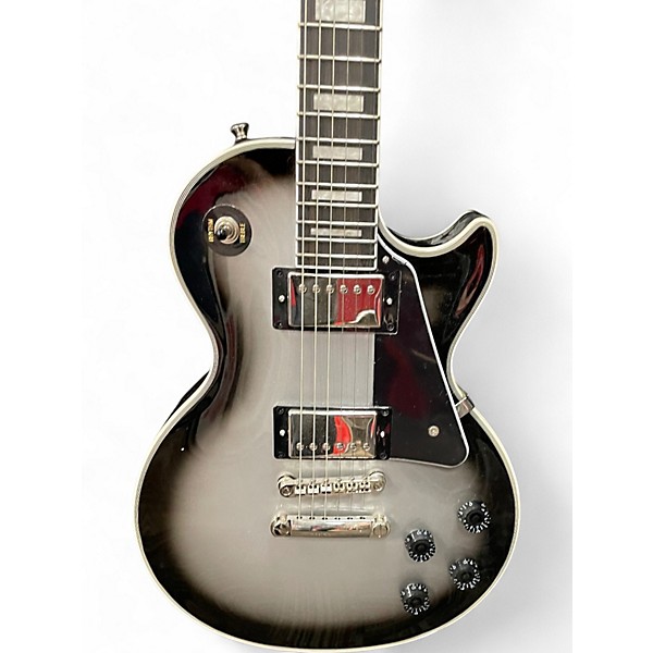 Used Epiphone Les Paul Custom Silverburst Solid Body Electric Guitar