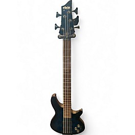 Used 2024 Schecter Guitar Research Omen Elite blue burl Electric Bass Guitar