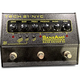 Used Tech 21 Sansamp PBDR Bass Driver DI Bass Effect Pedal