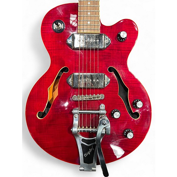 Used Epiphone Wildkat with Bigsby Wine Red Hollow Body