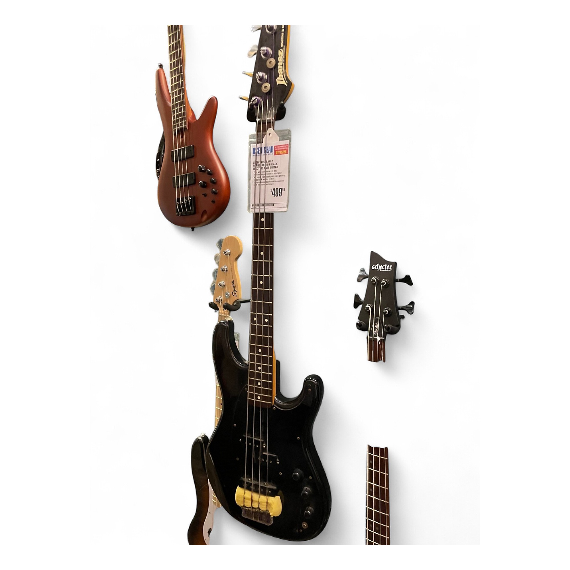 Used 1985 Ibanez ROADSTAR II PJ Black Electric Bass Guitar