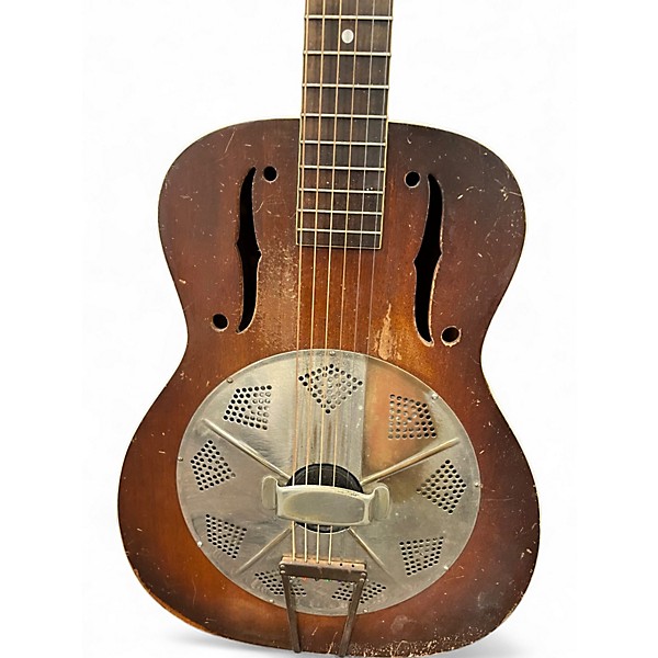 Used National Resophonic Style O Natural Resonator Guitar