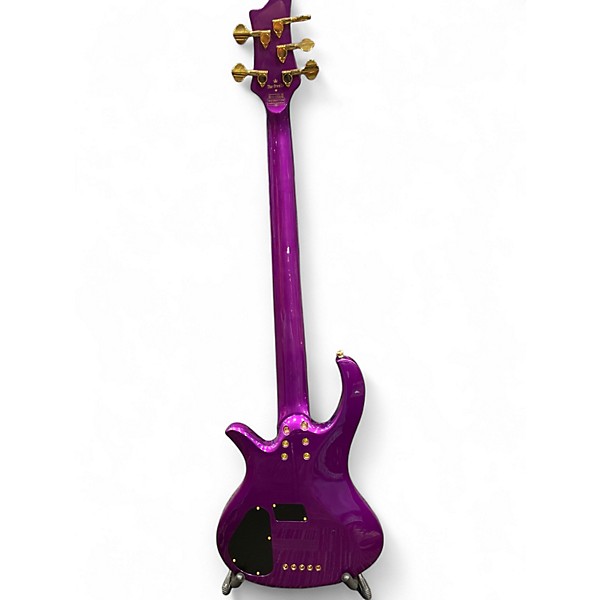 Used Schecter Guitar Research Freezesickle Purple Electric Bass Guitar