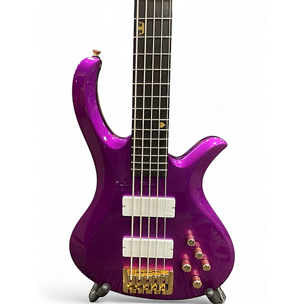 Used Schecter Guitar Research Freezesickle Purple Electric Bass Guitar
