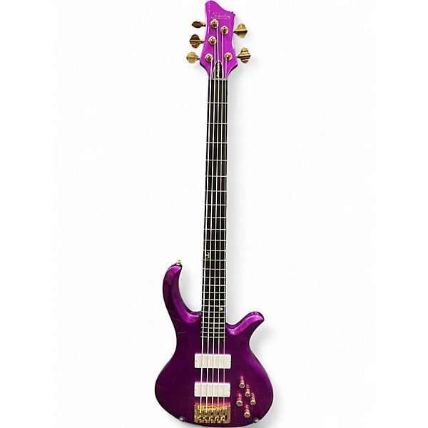 Used Schecter Guitar Research Freezesickle Purple Electric Bass Guitar