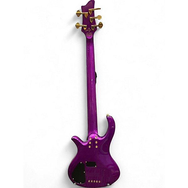 Used Schecter Guitar Research Freezesickle Purple Electric Bass Guitar