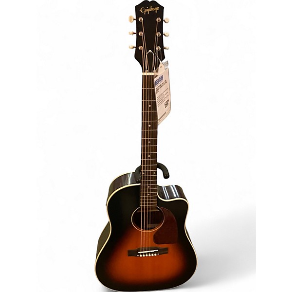 Used Epiphone J45EC 2 Tone Sunburst Acoustic Electric Guitar
